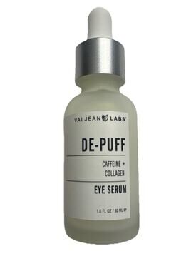 Valjean Labs De-Puff Eye Serum Caffeine Collagen 1 Oz 30ml New Sealed